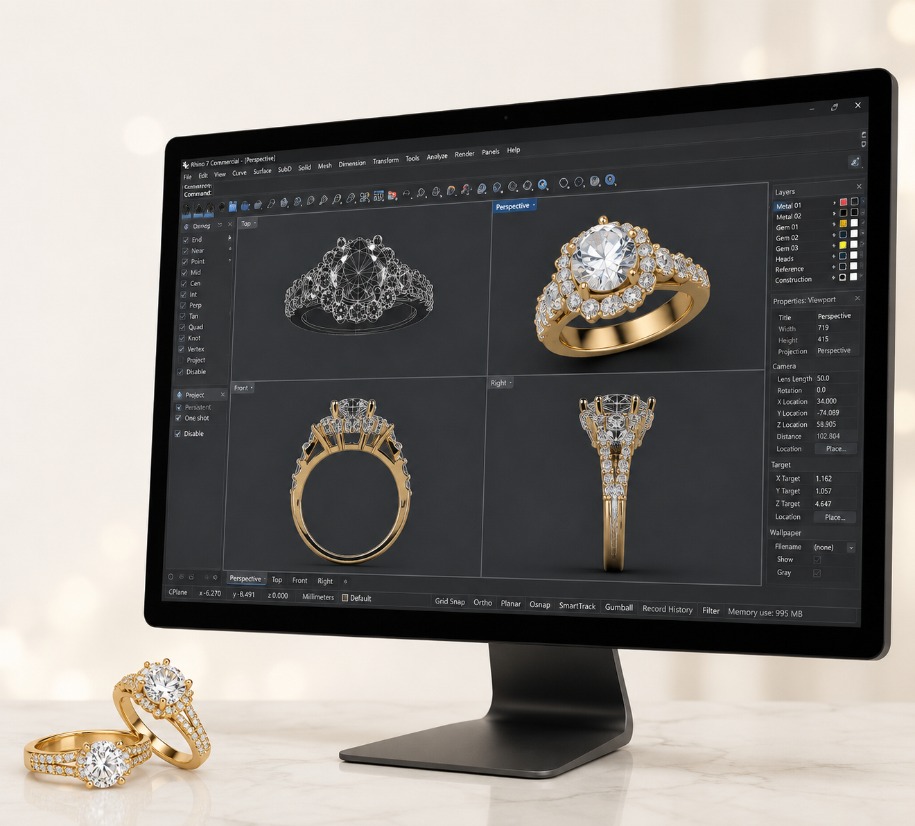 OEM jewelry manufacturing — custom jewelry factory China accepts 3D and JCAD source files for production